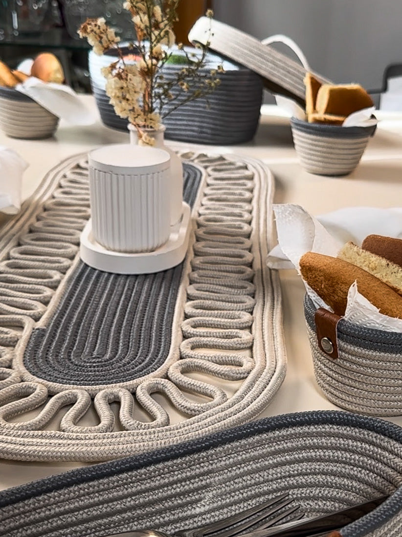 Set de Table Tressé à la Main en Fil de coton