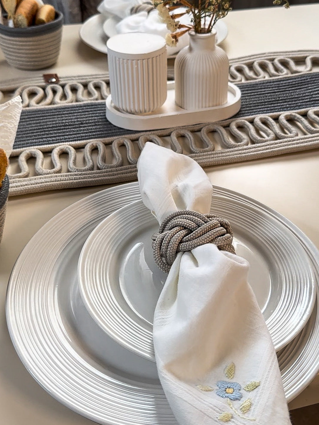 Set de Table Tressé à la Main en Fil de coton