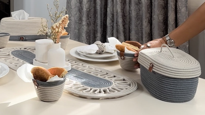 Set de Table Tressé à la Main en Fil de coton