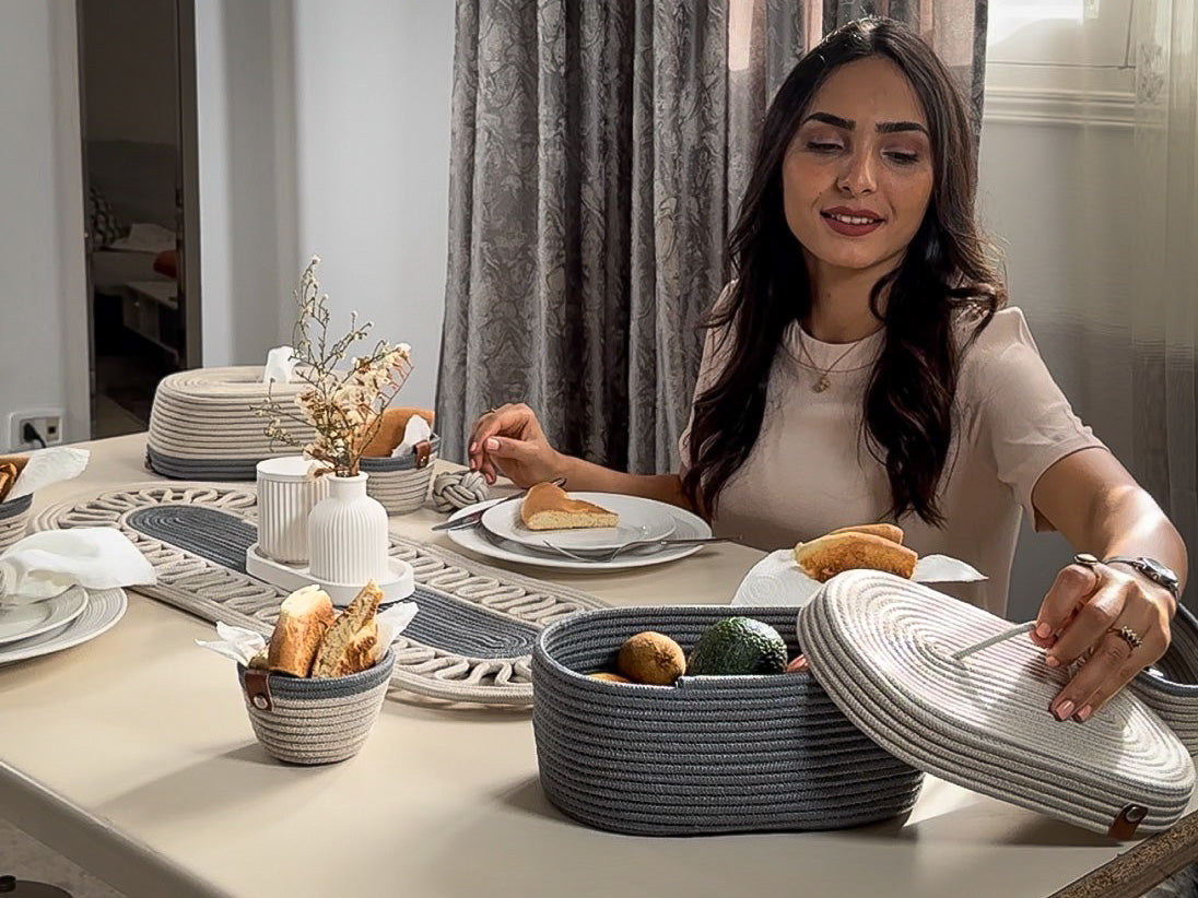 Set de Table Tressé à la Main en Fil de coton