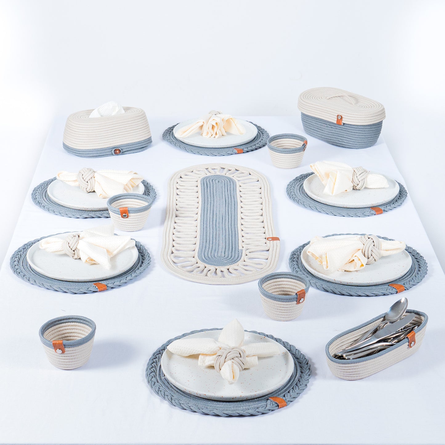 Set de Table Tressé à la Main en Fil de coton