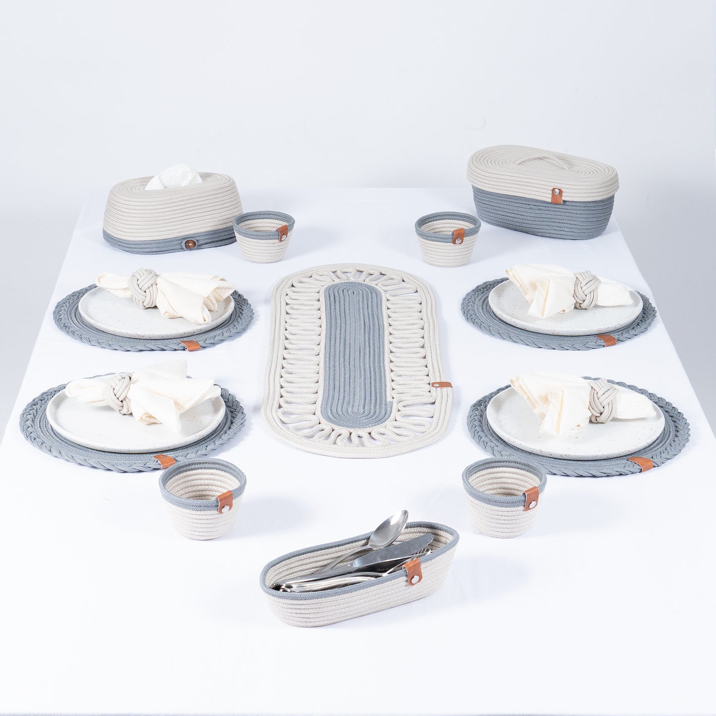 Set de Table Tressé à la Main en Fil de coton