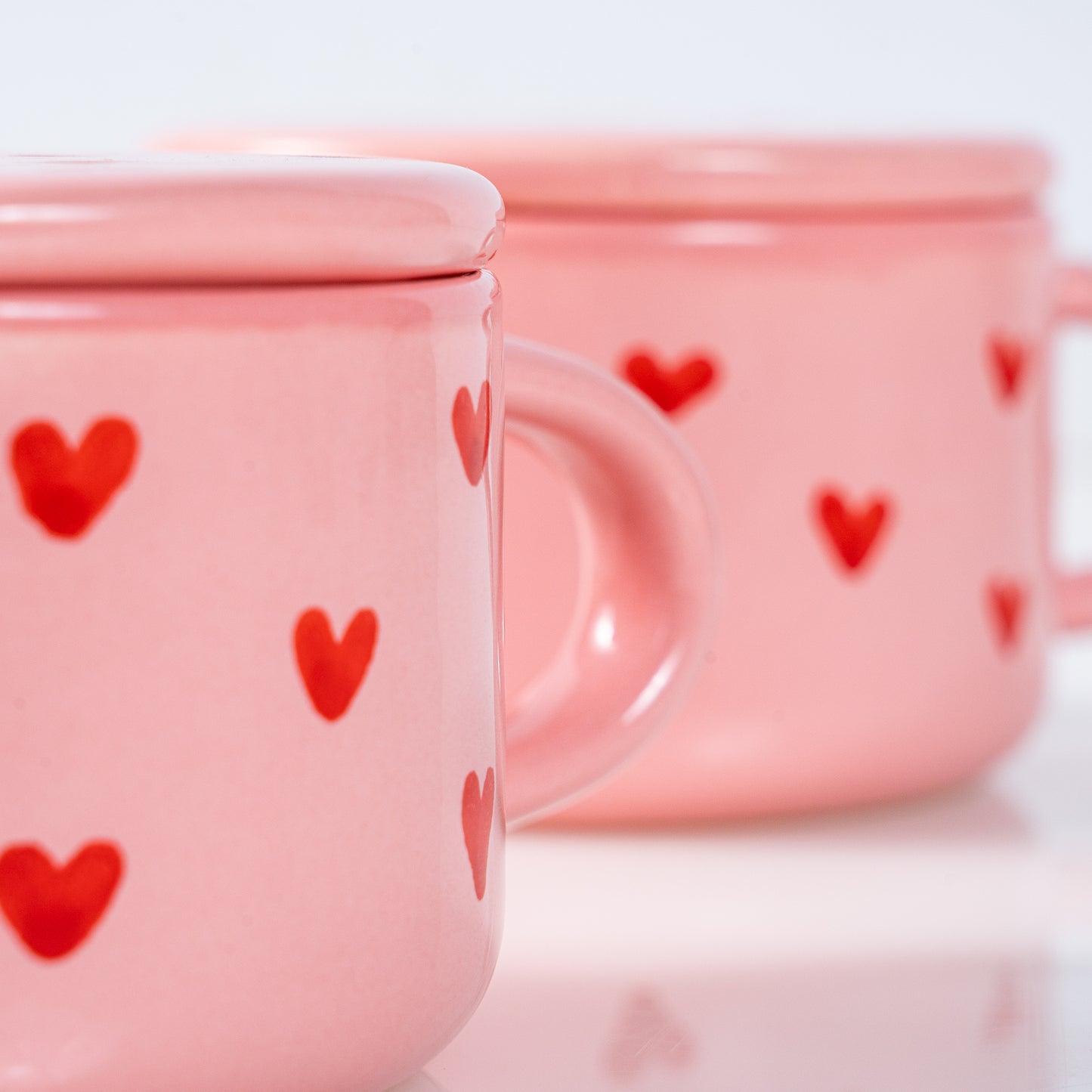 Tasse et sous tasse Amour rosé