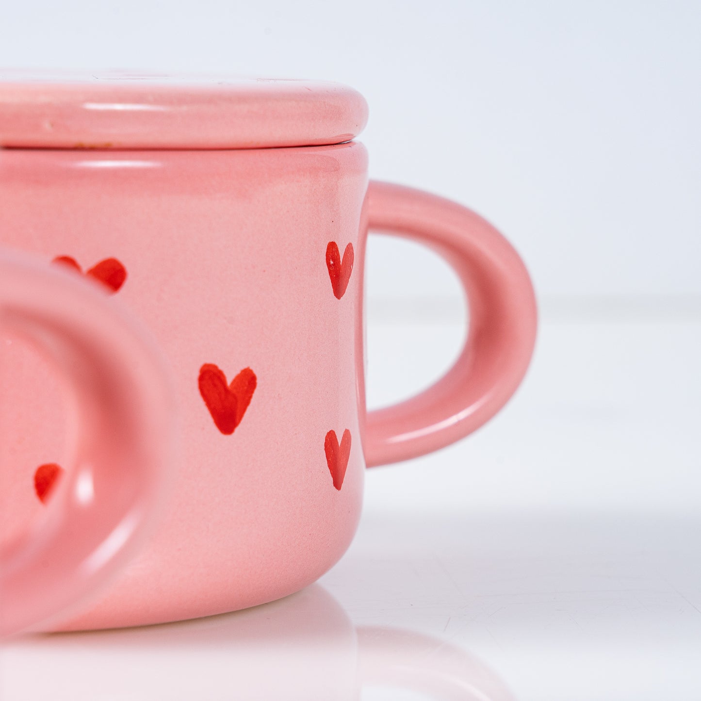 Tasse et sous tasse Amour rosé
