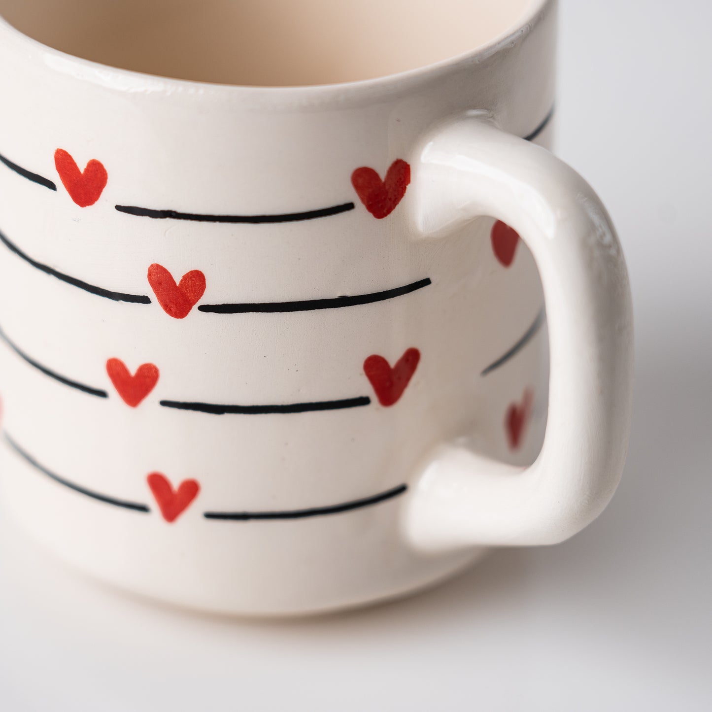 Mug Coeur Rayé