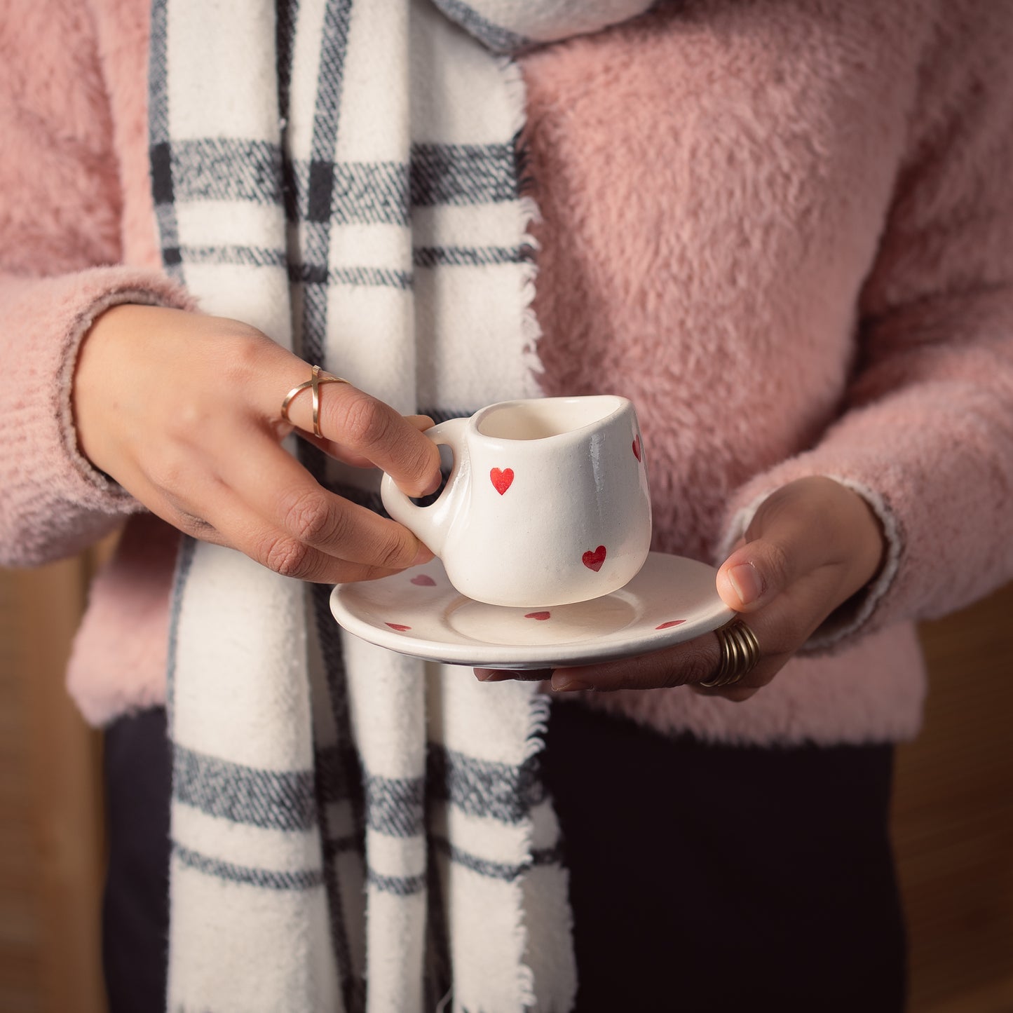 Tasse et Sous Tasse en Grés