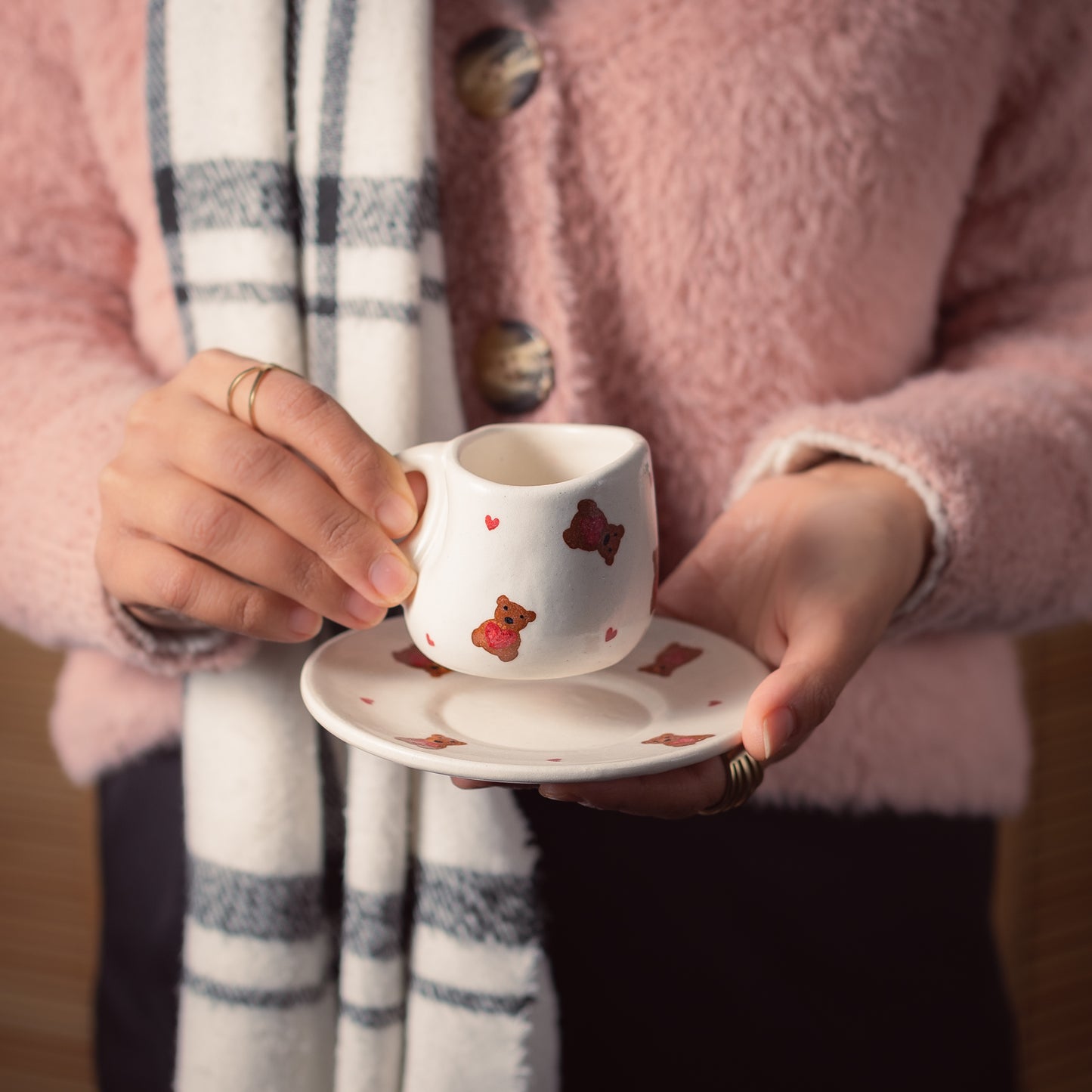 Tasse et Sous Tasse en Grés