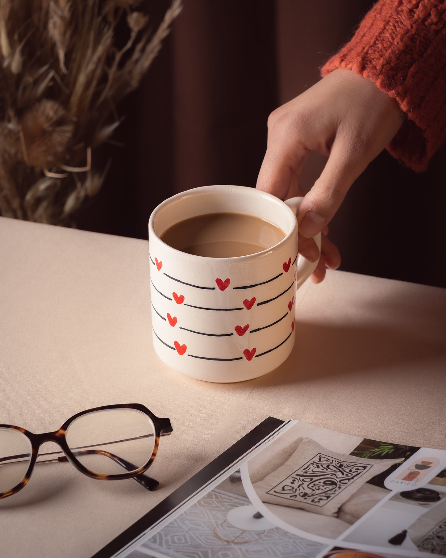 Mug Coeur Rayé