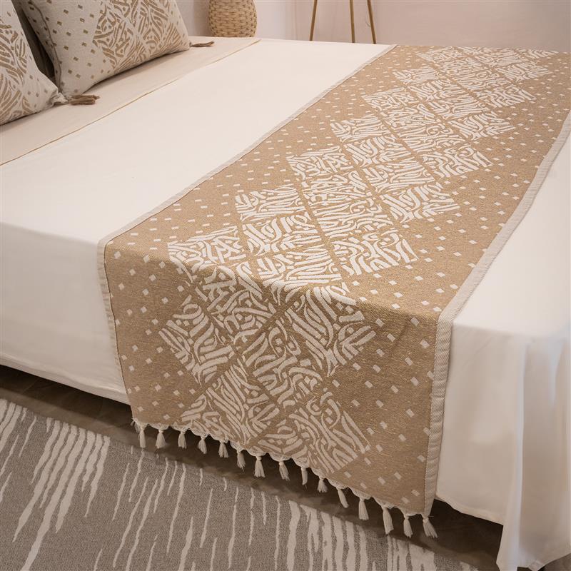 Chemin de lit Calligraphie + 2 Housses de coussin