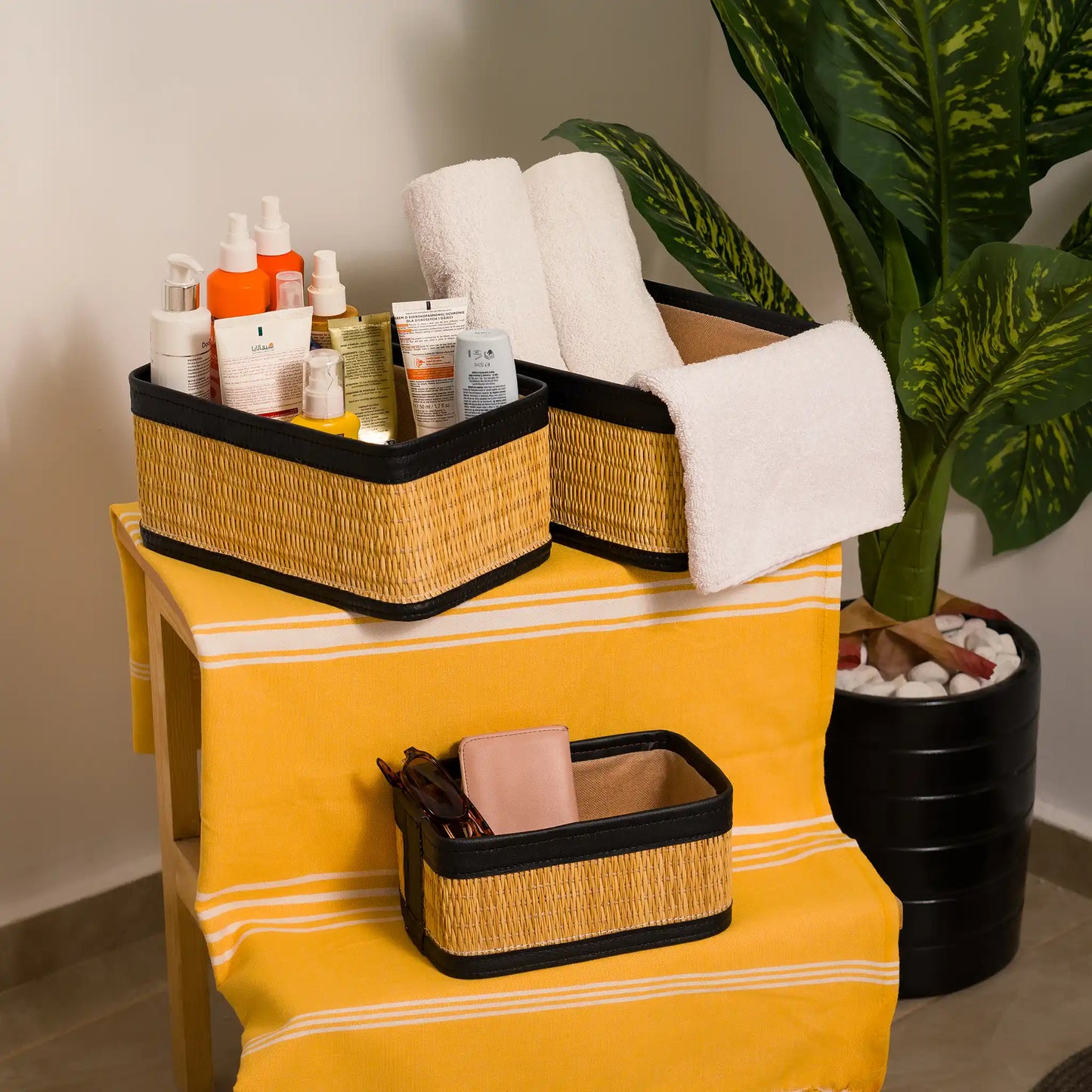 Serie de 3 Panier de rangement en smar