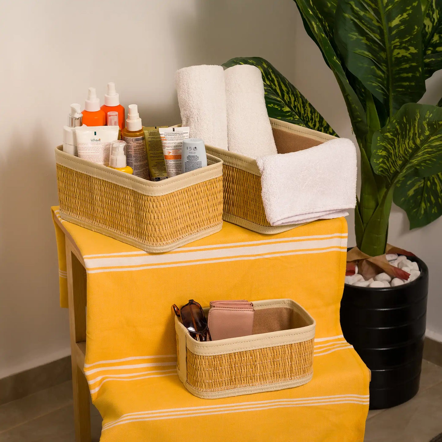 Serie de 3 Panier de rangement en smar