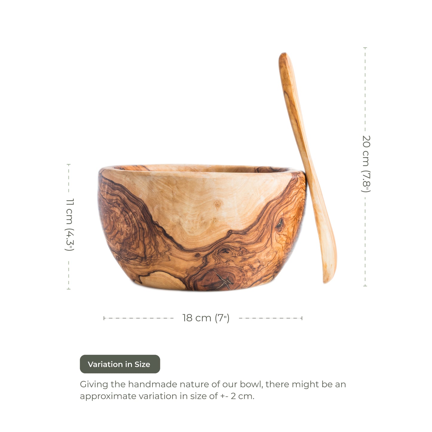 Saladier rond 18x14 cm + couvert