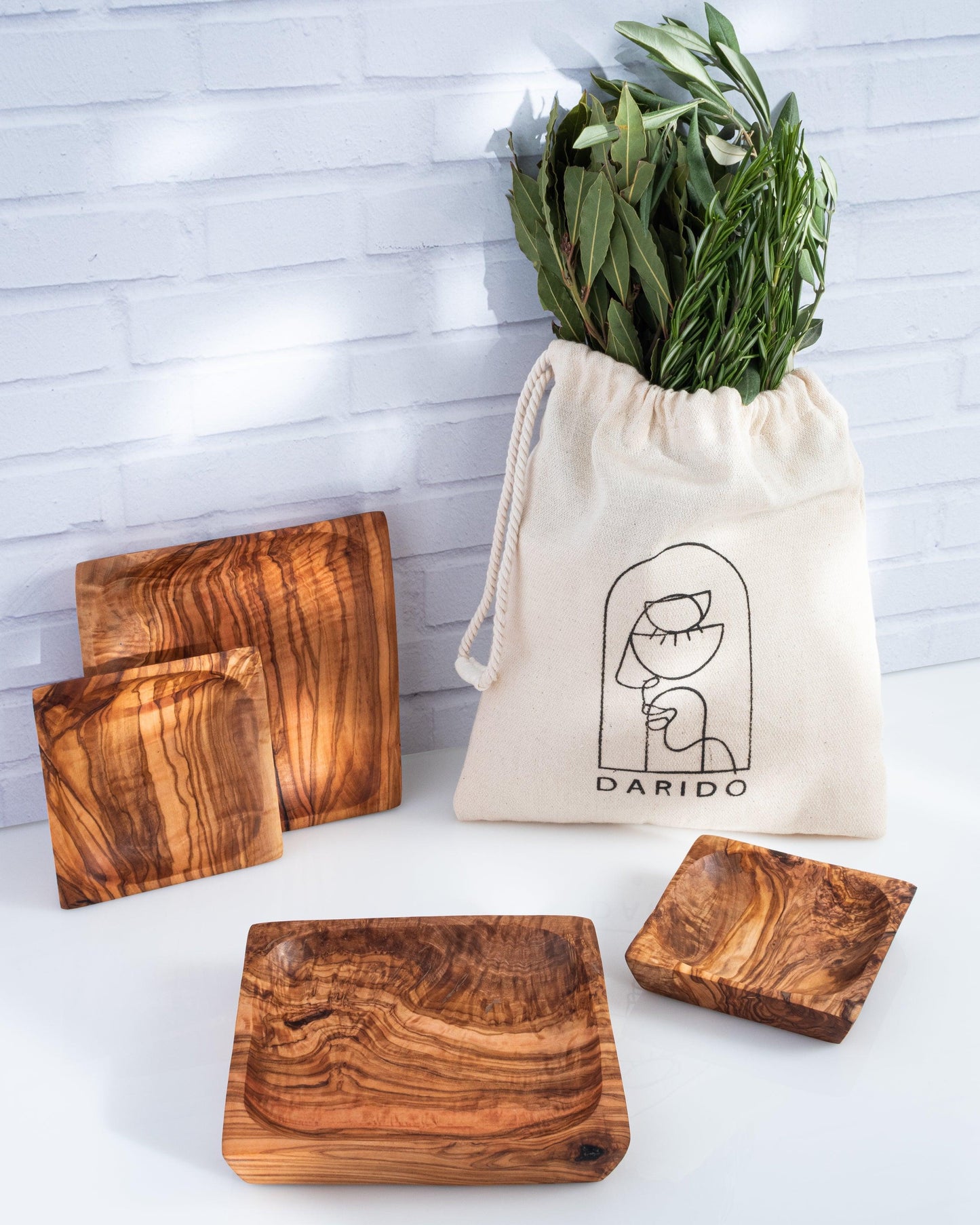 Set of Two Square Snack plates - 16*16 CM and 12*12 CM - Darido