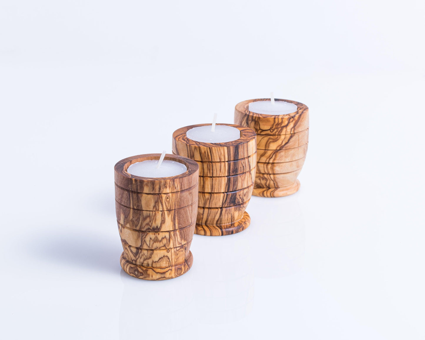 Set of 3 Candle Holders - Round - Darido