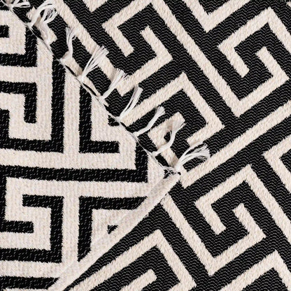 Tapis de Cuisine Carthage – Noir & Ivoire