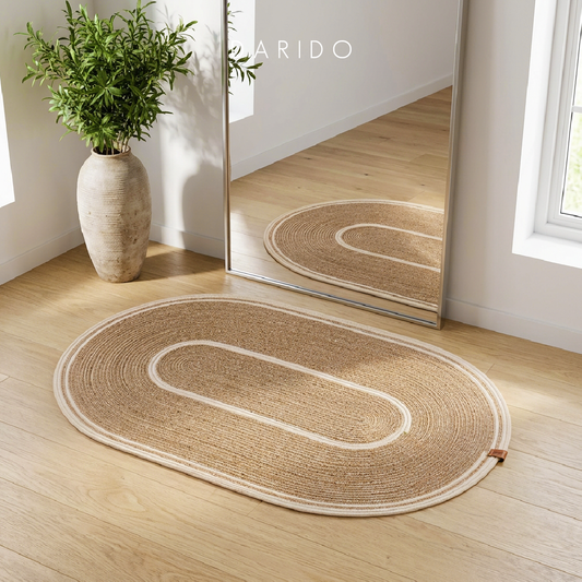 Tapis Ovalis : L'Élégance du Coton Tressé à la Main