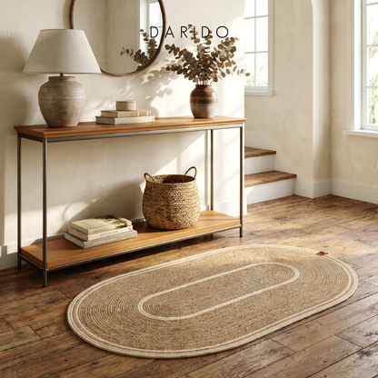 Tapis Ovalis : L'Élégance du Coton Tressé à la Main