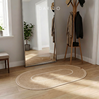 Tapis Ovalis : L'Élégance du Coton Tressé à la Main