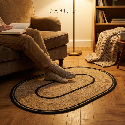 Tapis Ovalis : L'Élégance du Coton Tressé à la Main