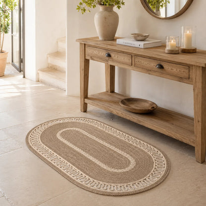 Tapis oval avec tresse