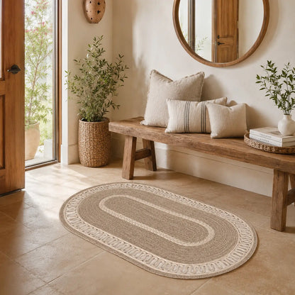 Tapis oval avec tresse