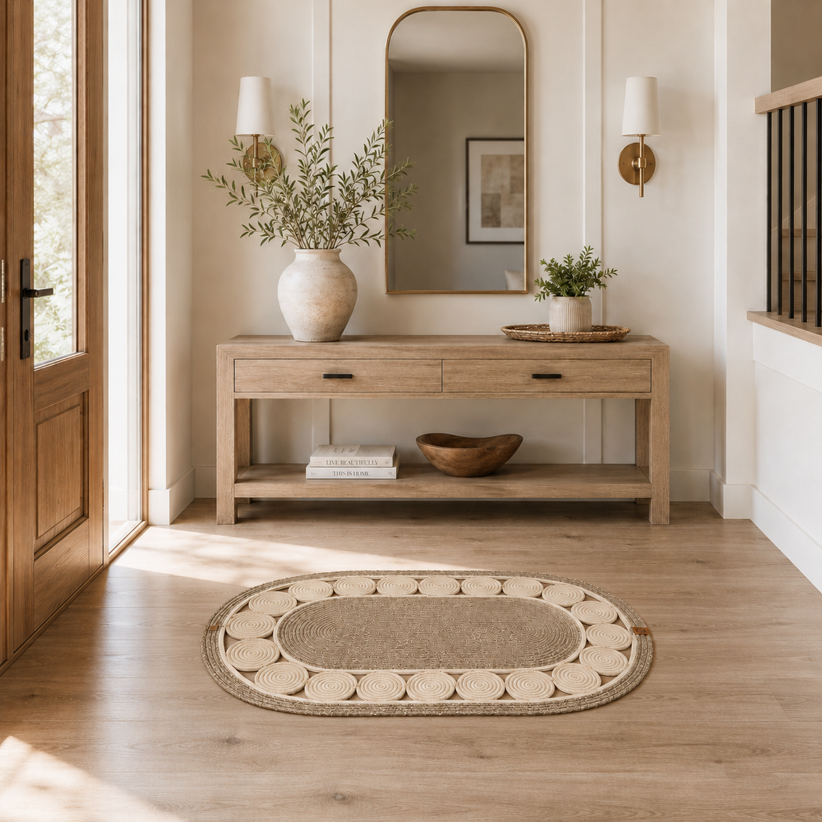 Tapis Ovalis : L'Élégance du Coton Tressé à la Main