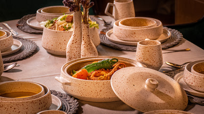 Service à Table en grès (14 pièces - 4 Personnes)