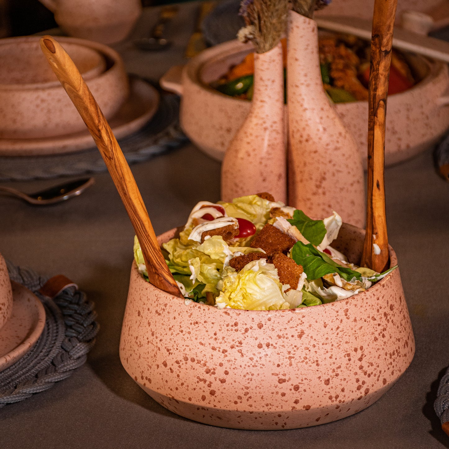 Service à Table en grès (35 pièces - 6 Personnes)