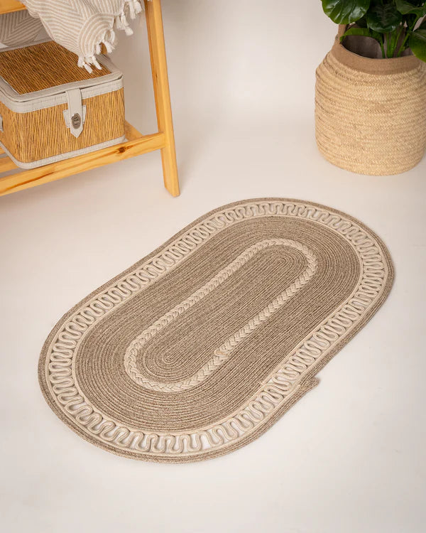 Tapis Ovalis : L'Élégance du Coton Tressé à la Main