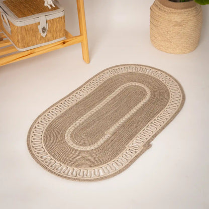 Tapis oval avec tresse