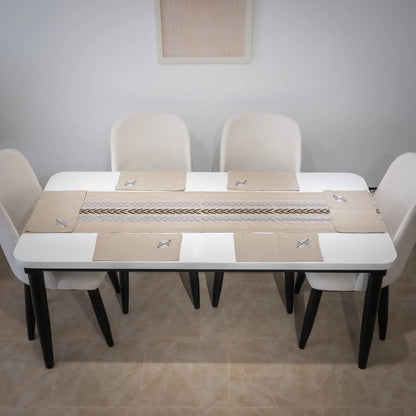 Chemin de Table en Lin Brodé - ARA