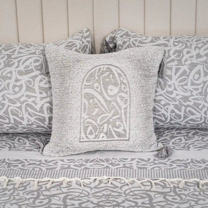Parure de lit Design Calligraphie Avec 2 Housses de coussins