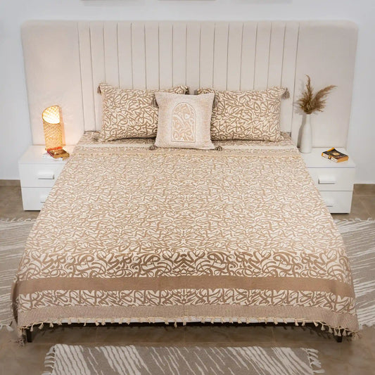 Parure de lit Design Calligraphie Avec 2 Housses de coussins