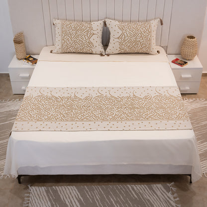 Chemin de lit Calligraphie + 2 Housses de coussin