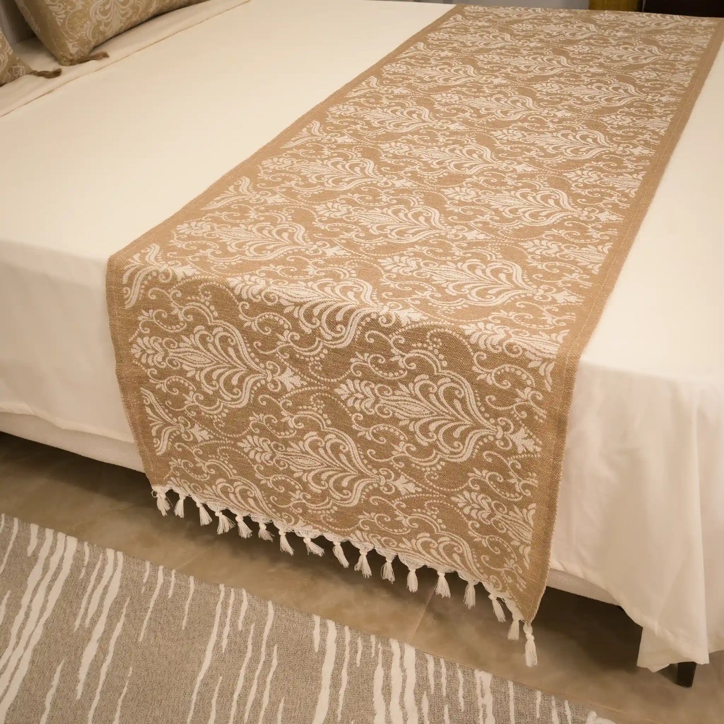 Chemin de lit Baroque + 2 Housses de coussin