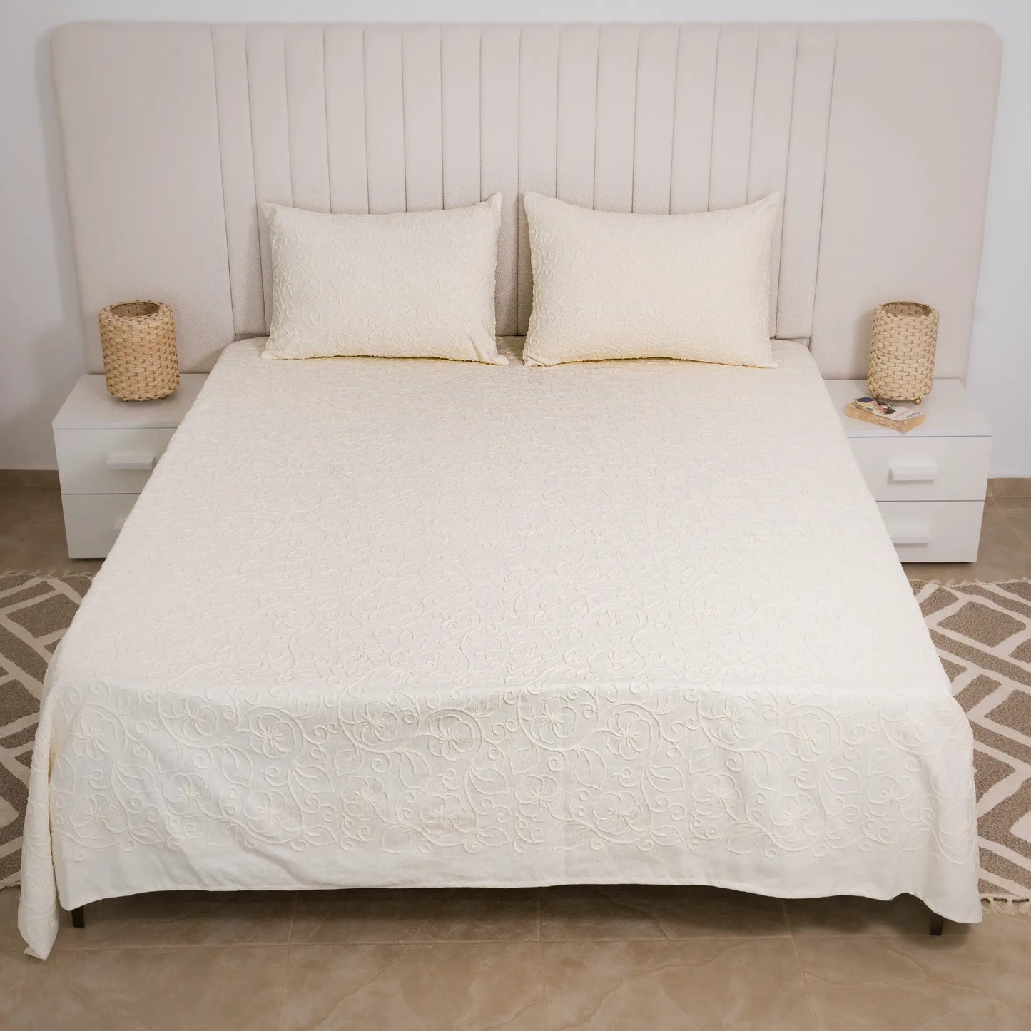 Parure de lit avec deux housses de coussins