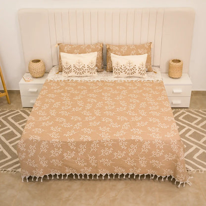 Parure de lit en coton Sakura avec deux housses de coussin