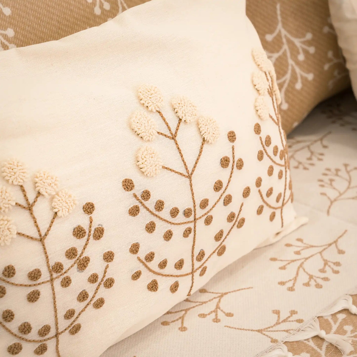 Parure de lit en coton Sakura avec deux housses de coussin