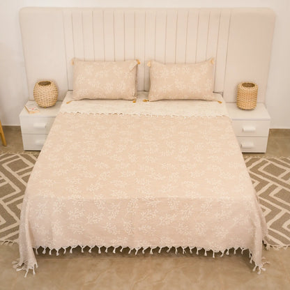 Parure de lit en coton Sakura avec deux housses de coussin