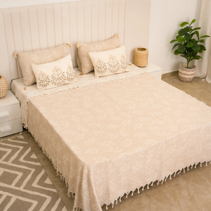 Parure de lit en coton Sakura avec deux housses de coussin