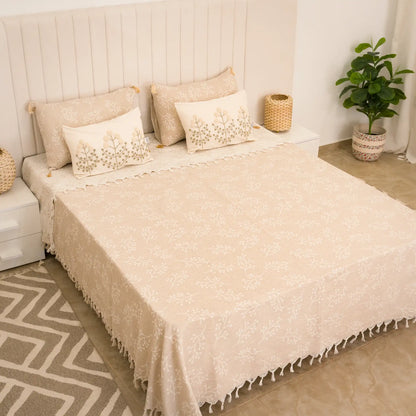 Parure de lit en coton Sakura avec deux housses de coussin