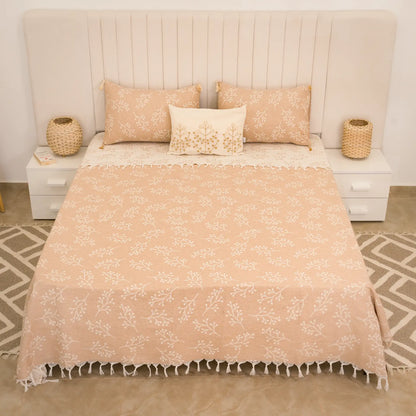 Parure de lit en coton Sakura avec deux housses de coussin