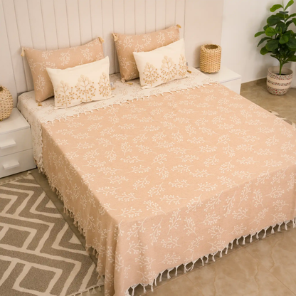 Parure de lit en coton Sakura avec deux housses de coussin