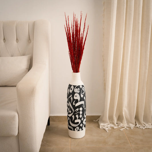 Vase décoratif en céramique calligraphie