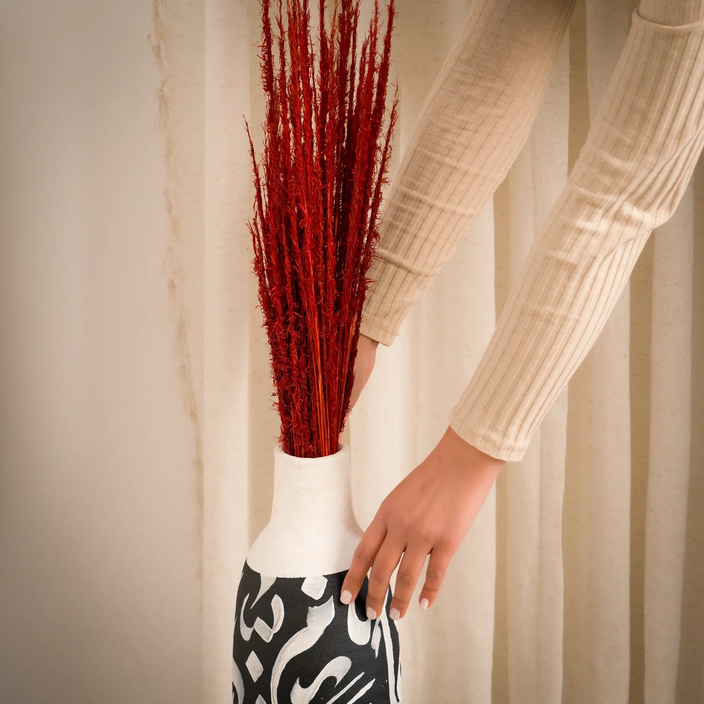 Vase décoratif en céramique calligraphie