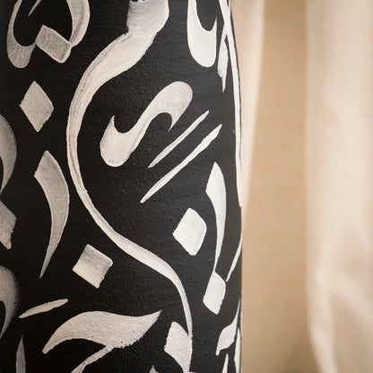 Vase décoratif en céramique calligraphie