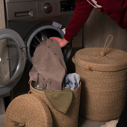 Paniers à Linge en fil tressé - Serie de 2