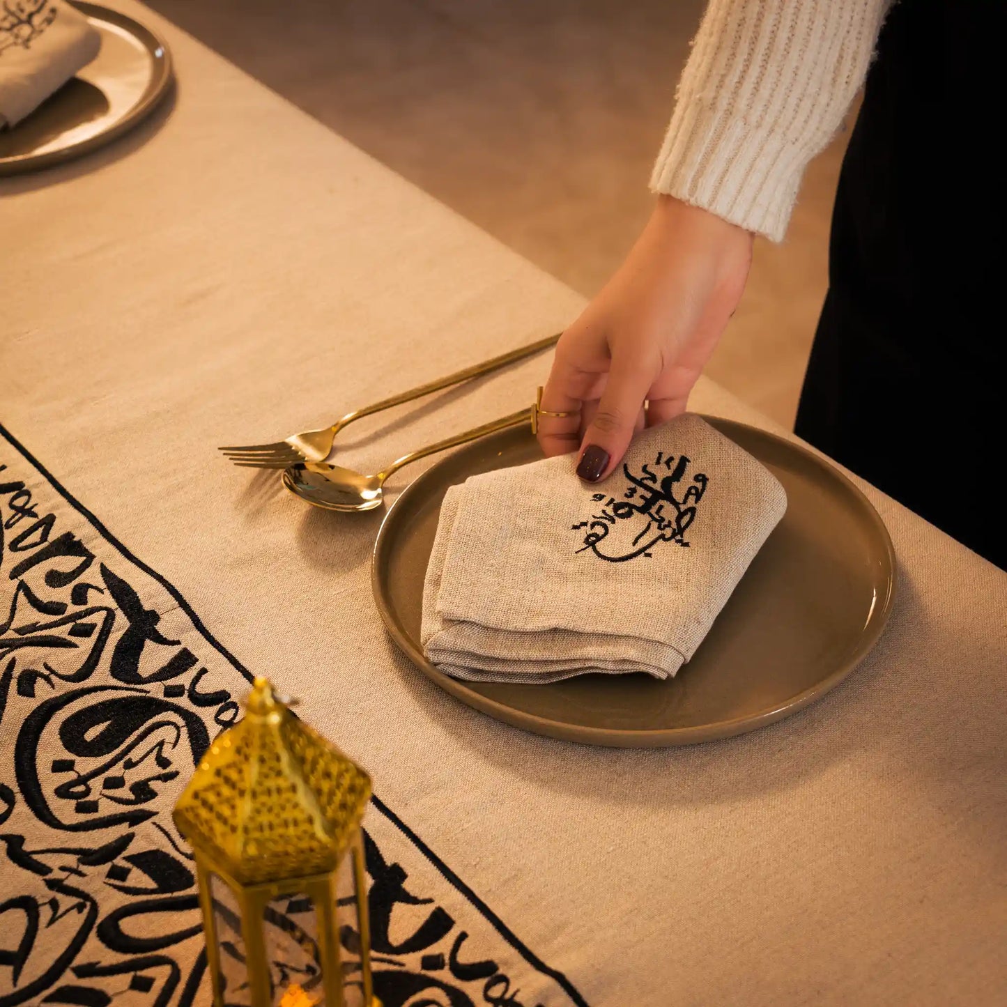 Nappe de table Calligraphie