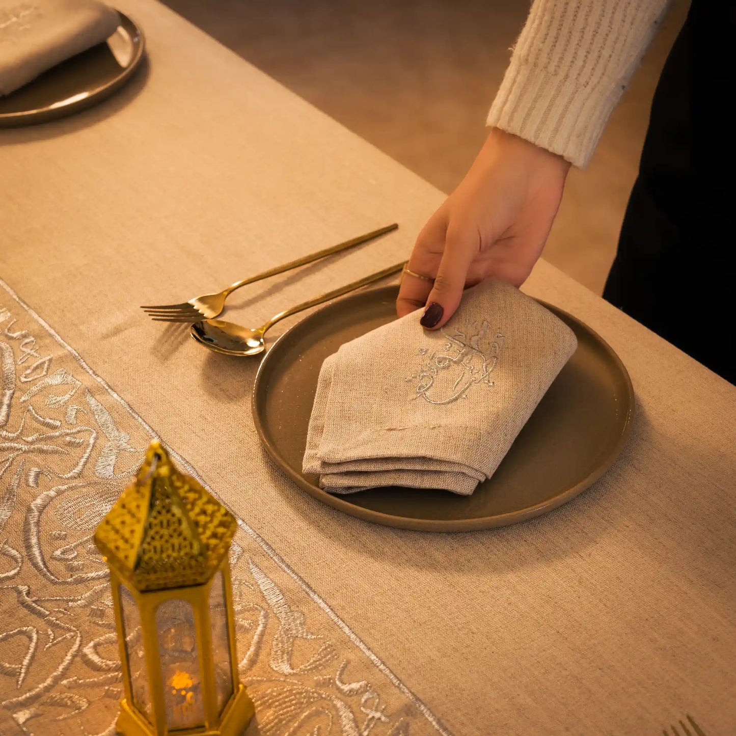 Nappe de table Calligraphie