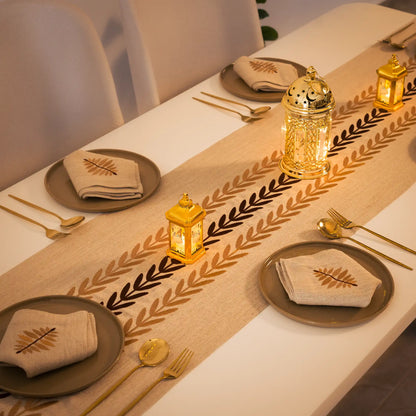 Chemin de Table en Lin Brodé - ARA